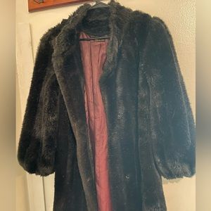 Vintage Brown Faux Fur Coat
